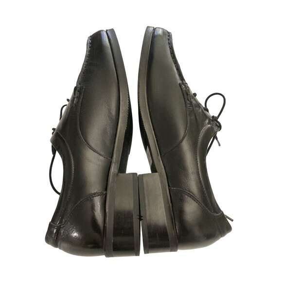 Verus Mens Size 7 Black Leather Moc Toe Dress Shoes - Picture 6 of 8